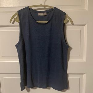 Everlane blue linen tank
